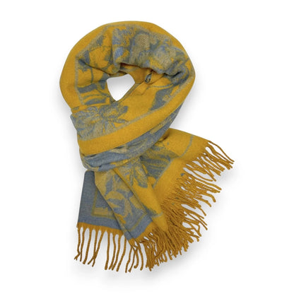 Cashmere blend wrap flower reversible - Cashmere Wrap - view 4