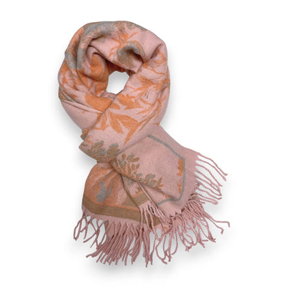 Cashmere blend wrap flower reversible - Cashmere Wrap - view 3