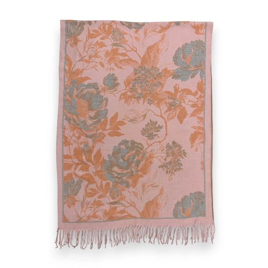 Cashmere blend wrap flower reversible - Cashmere Wrap - view 2