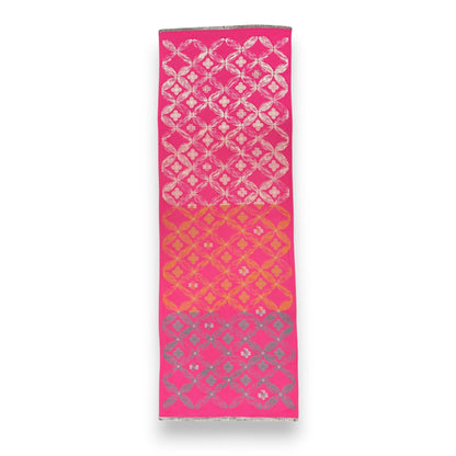 Pink Cashmere Blend Clover Reversible Scarf / Wrap