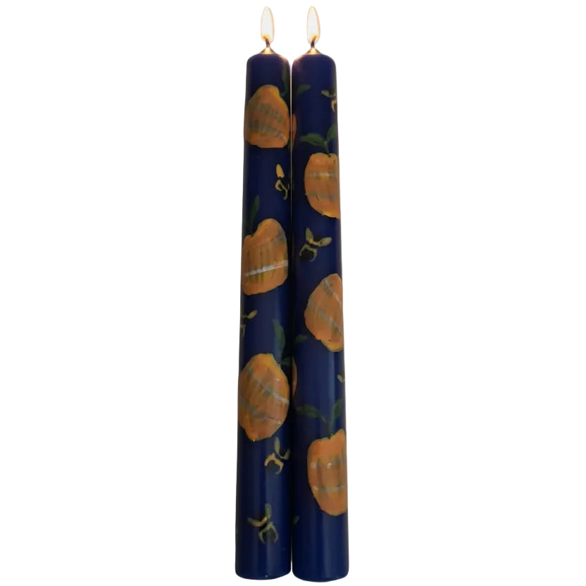 Joy Handpainted dinner candles (set of 2)
