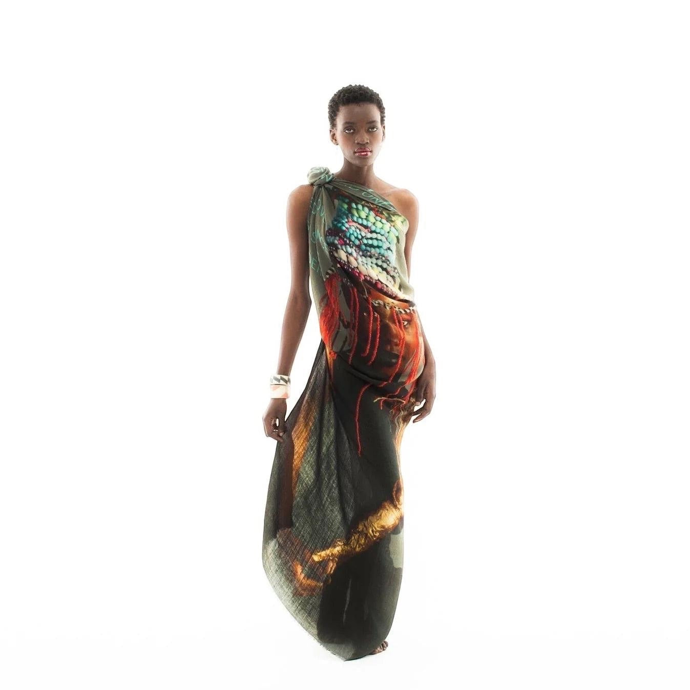 African Queen Scarf - Lalela Scarf - Woolen Scarf - view 3