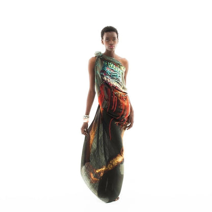 African Queen Scarf - Lalela Scarf - Woolen Scarf - view 3