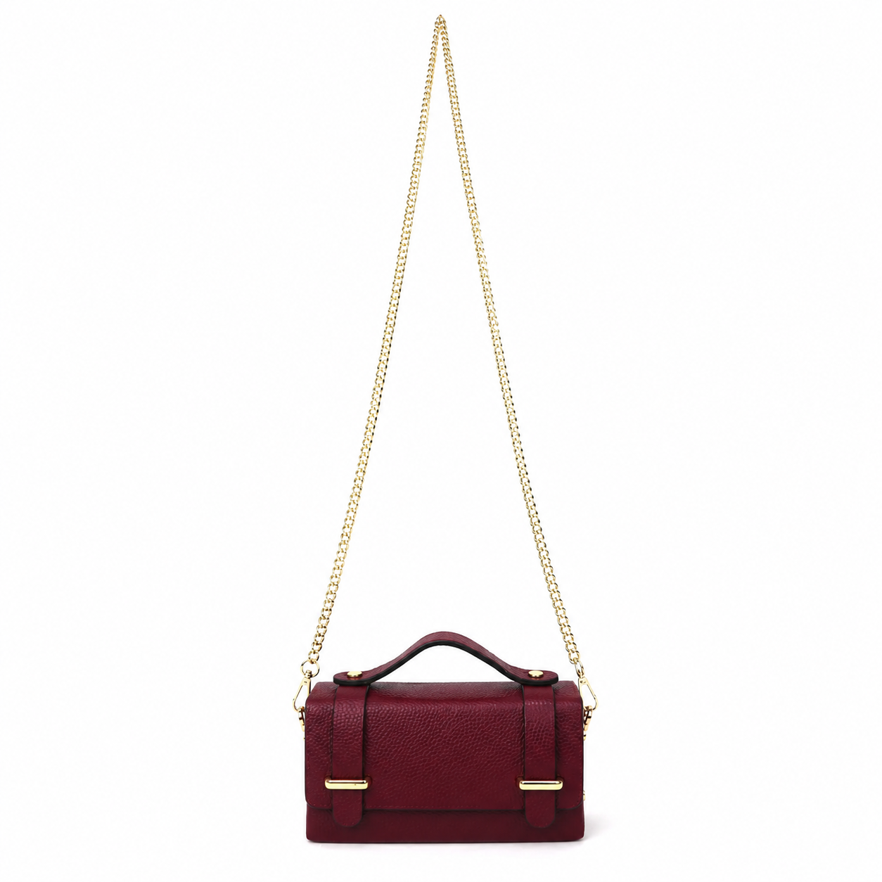 Athina Leather Box Crossbody Bag - The Italian Edit - Box Bag - view 10