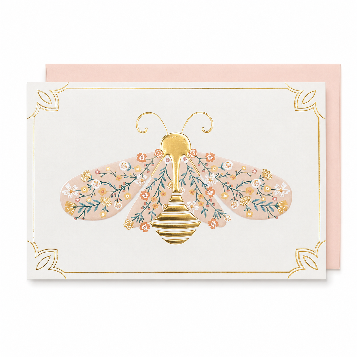 Floral Bee Greeting Card 10 x 15 cm - Martha Stewart
