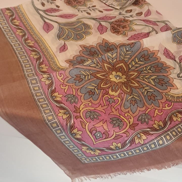 Nepalese Pure Silk Scarf (Large) - view 7