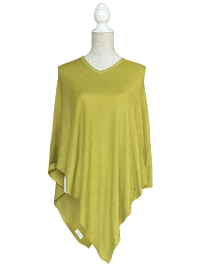 Chartreuse Light - Weight Cashmere Poncho
