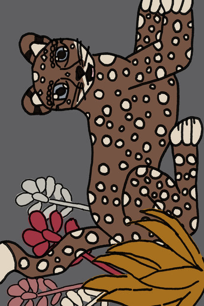 Cheetah Brown Scarf - Lalela Scarf - Cotton Scarf - view 3