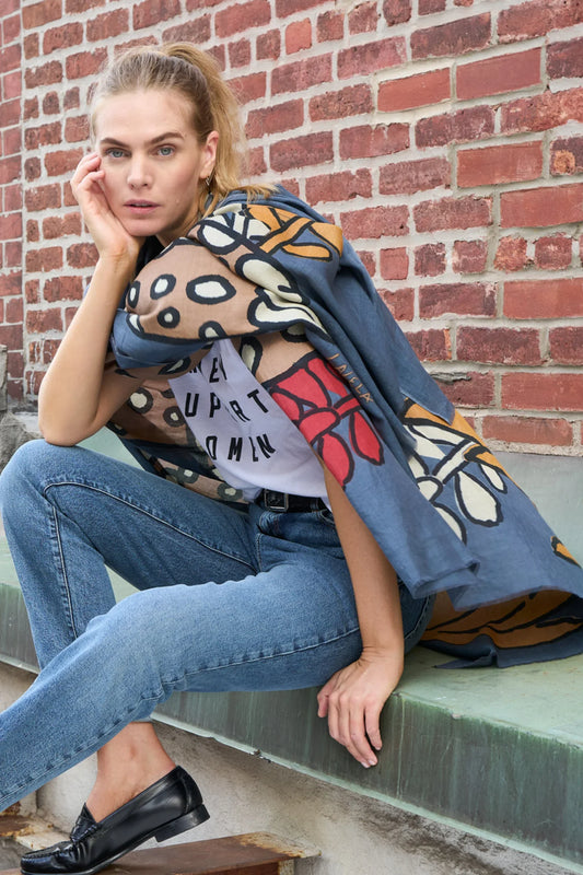 Cheetah Brown Scarf - Lalela Scarf - Cotton Scarf - view 2