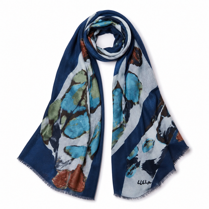 Ladies In Blue Scar - Lalela Scarf - Woolen Scarf