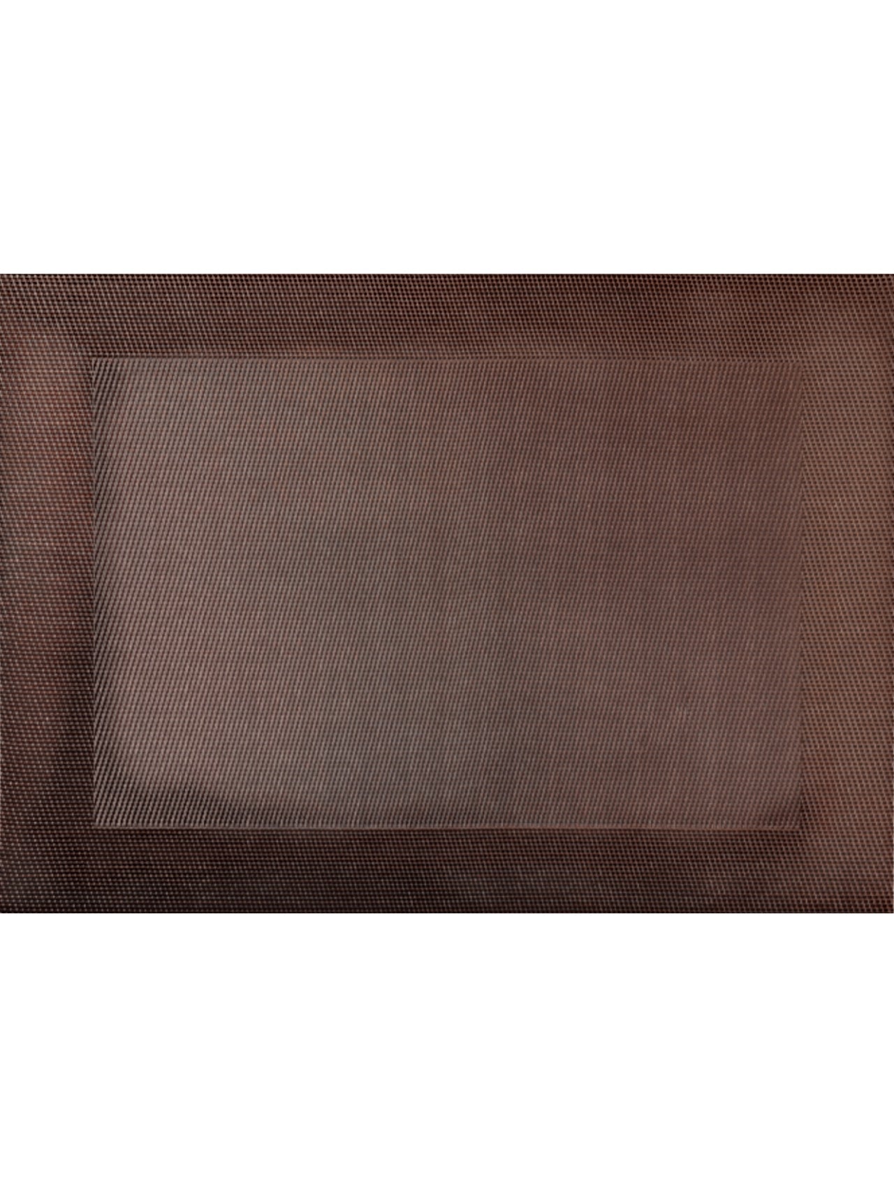 Eclectic ASA Selection brown PVC placemat with a refined woven texture for a modern and durable table setting.
