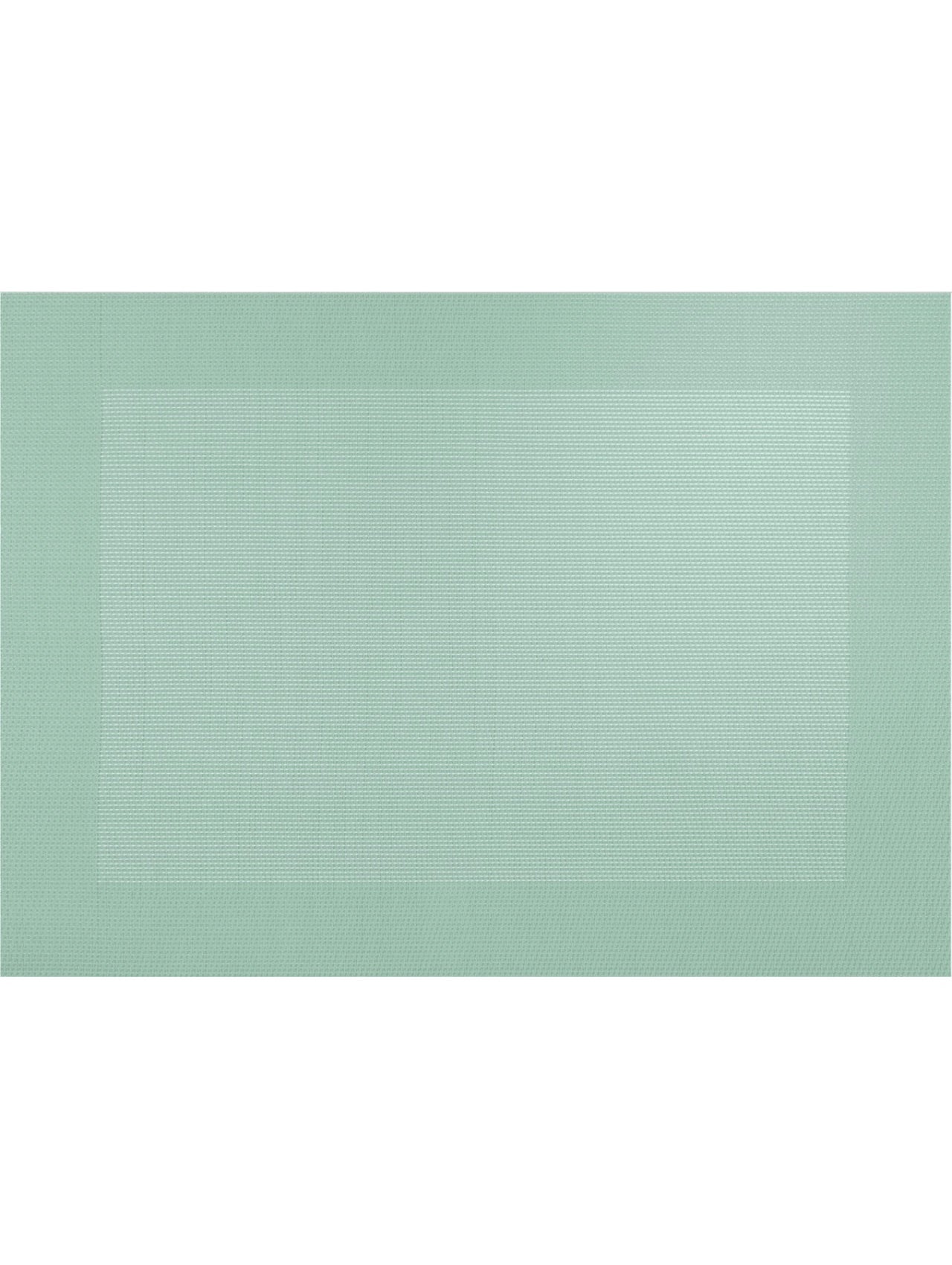 Eclectic ASA Selection jade green rectangular PVC placemat with a refined woven texture for modern table settings.