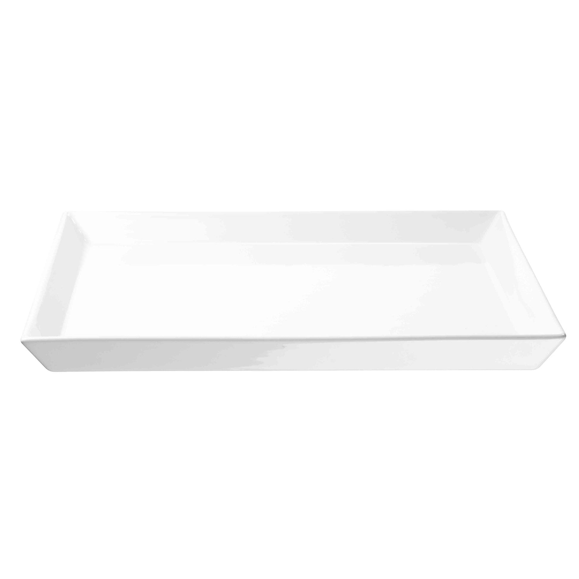 Eclectic ASA Selection 250°C Plus white porcelain square serving platter for oven-to-table use