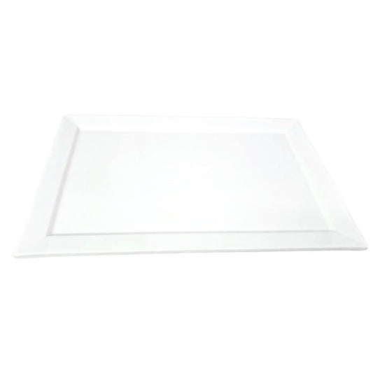 Eclectic ASA Selection 250°C Plus white rectangular porcelain serving platter with a clean, minimalist design.