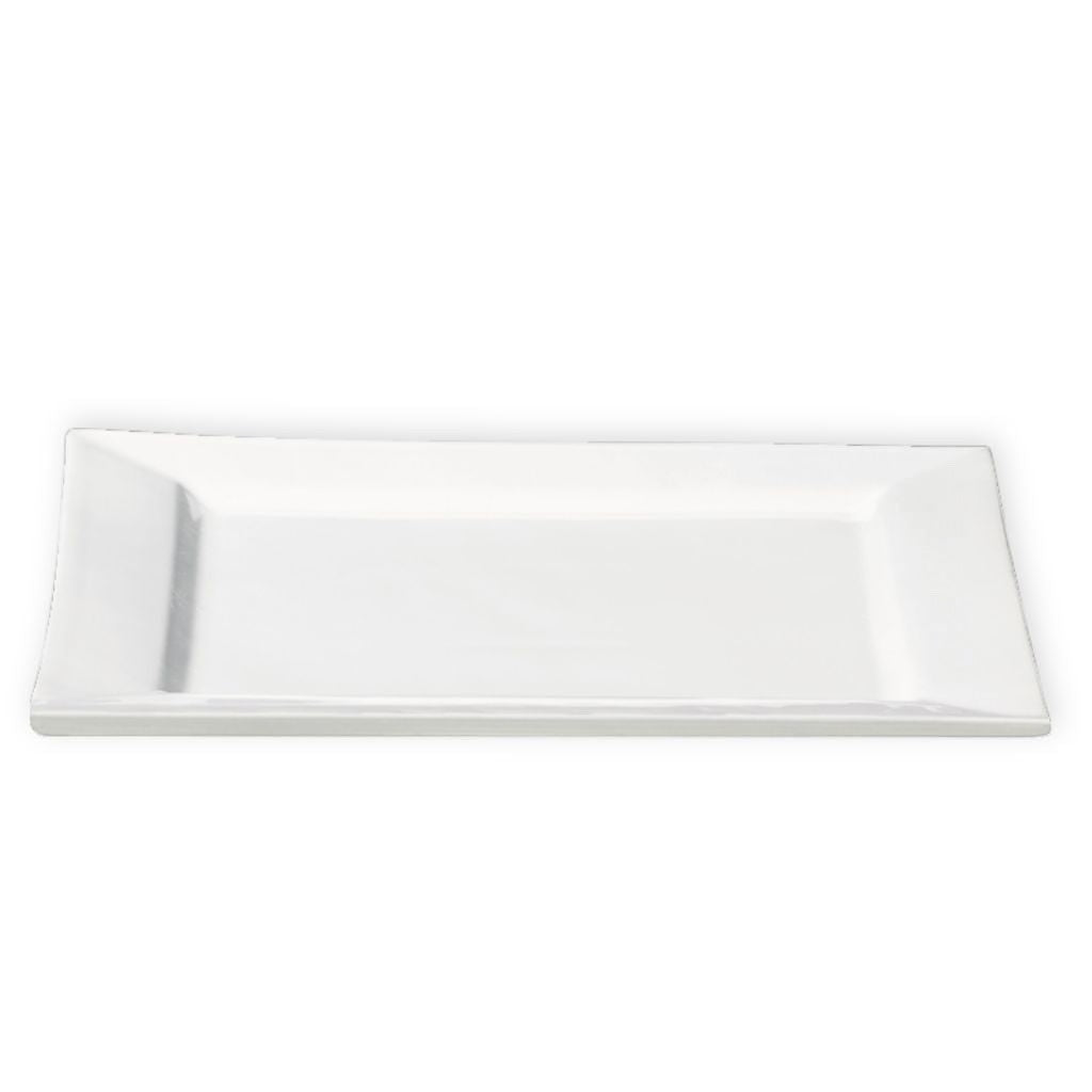Eclectic ASA Selection white porcelain rectangular serving platter with a minimalist design for oven-to-table use.