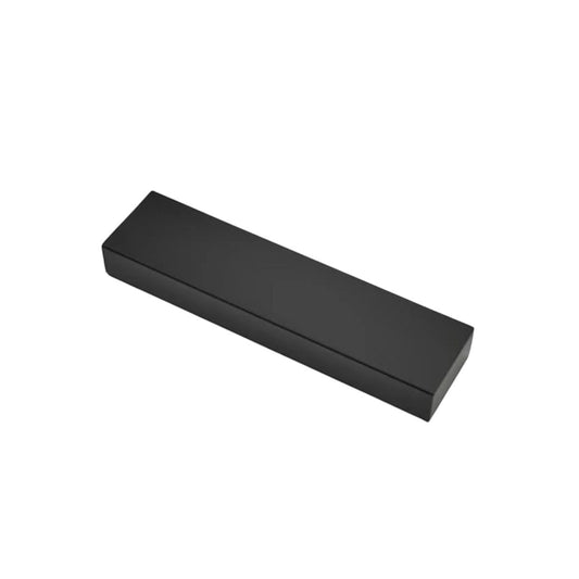 Eclectic Capri stainless steel olive spoon presented in a sleek black rectangular gift box.