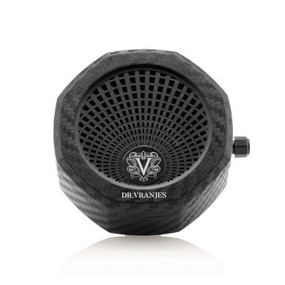 Eclectic Dr Vranjes carbon fibre octagonal car air vent diffuser with adjustable fragrance intensity lever