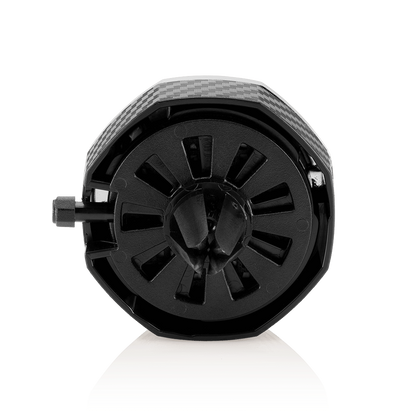 Eclectic Dr Vranjes chrome car fragrance diffuser with an octagonal design and adjustable intensity lever