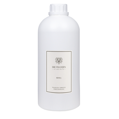 Eclectic Dr Vranjes Ginger Lime diffuser refill bottle in white plastic with elegant branding label