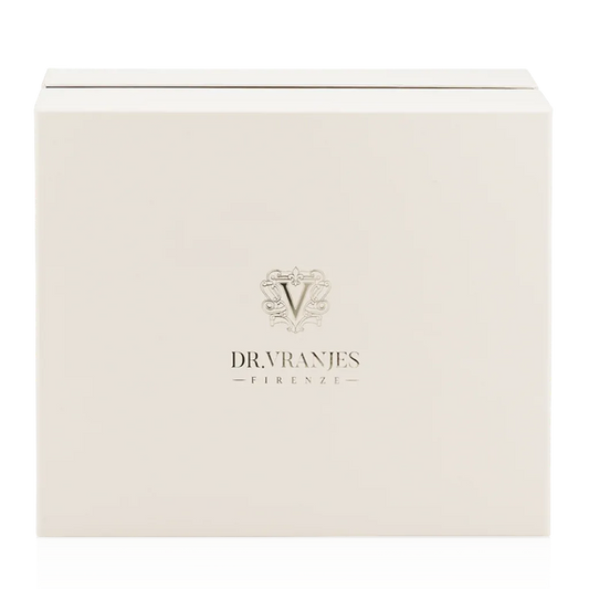 Eclectic Dr. Vranjes Oud Nobile luxury gift set box in cream with gold logo detailing