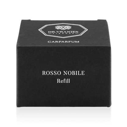 Eclectic Dr. Vranjes Rosso Nobile Carparfum refill box in black packaging with white logo and text