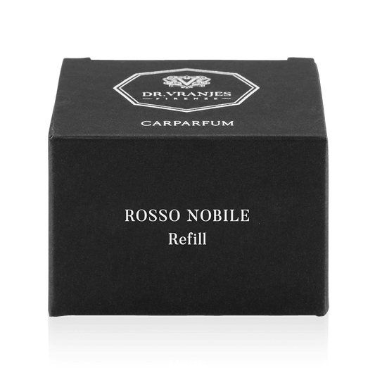 Eclectic Dr. Vranjes Rosso Nobile Carparfum refill box in black packaging with white logo and text