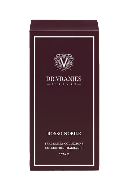 Eclectic Dr. Vranjes Rosso Nobile room spray signature burgundy branded packaging box