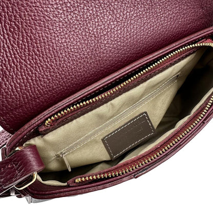 Eclectic Firenze tricolour leather crossbody bag interior with zip pocket and gold-tone hardware details.