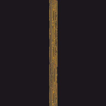 Eclectic Françoise Paviot Empreinte Or dinner napkin featuring vertical gold lines on a dark background