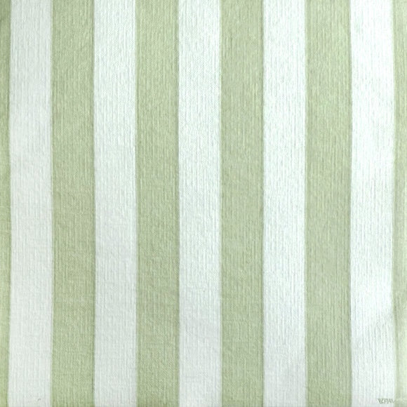 Eclectic Françoise Paviot Rayure Olive dinner napkin featuring a striped olive green and greige linen-like texture.