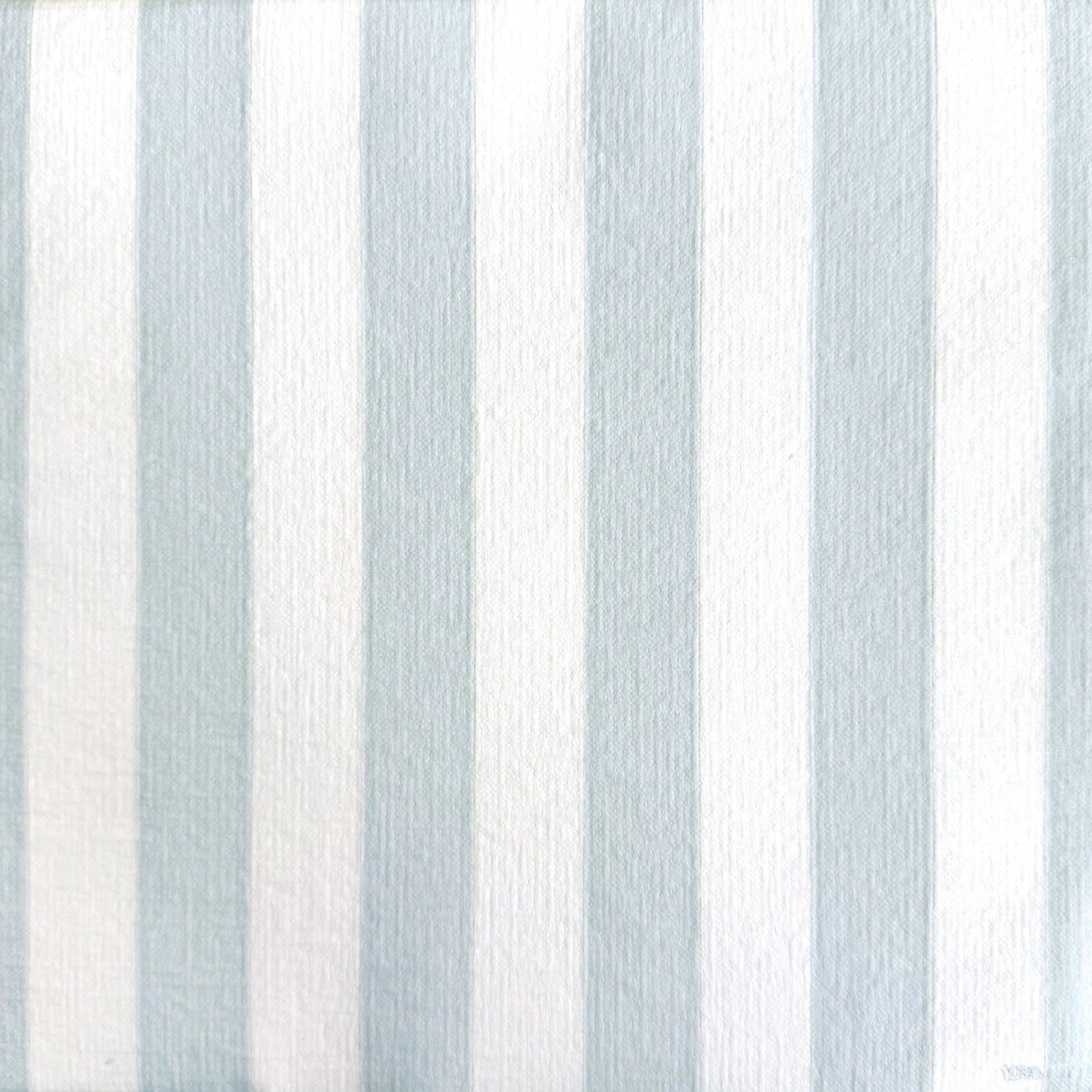 Eclectic Françoise Paviot dinner napkin featuring a blue-grey and white striped pattern on soft airlaid material.