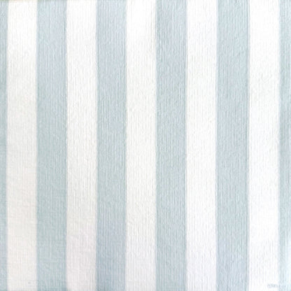 Eclectic Françoise Paviot dinner napkin featuring a blue-grey and white striped pattern on soft airlaid material.