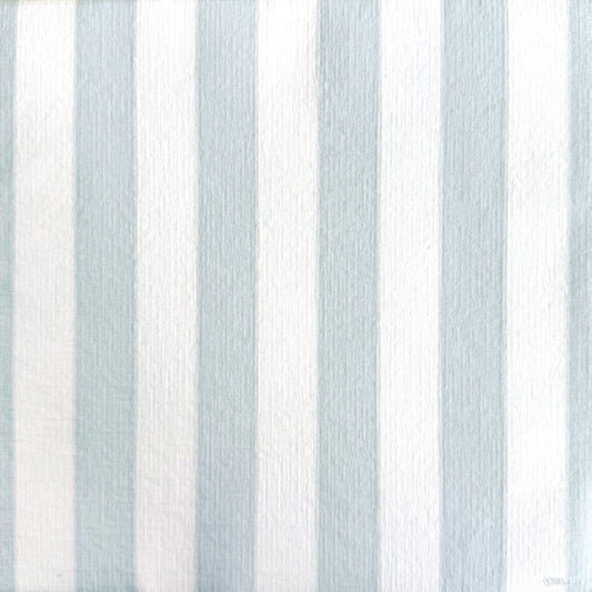 Eclectic Françoise Paviot dinner napkin featuring a blue-grey and white striped pattern on soft airlaid material.