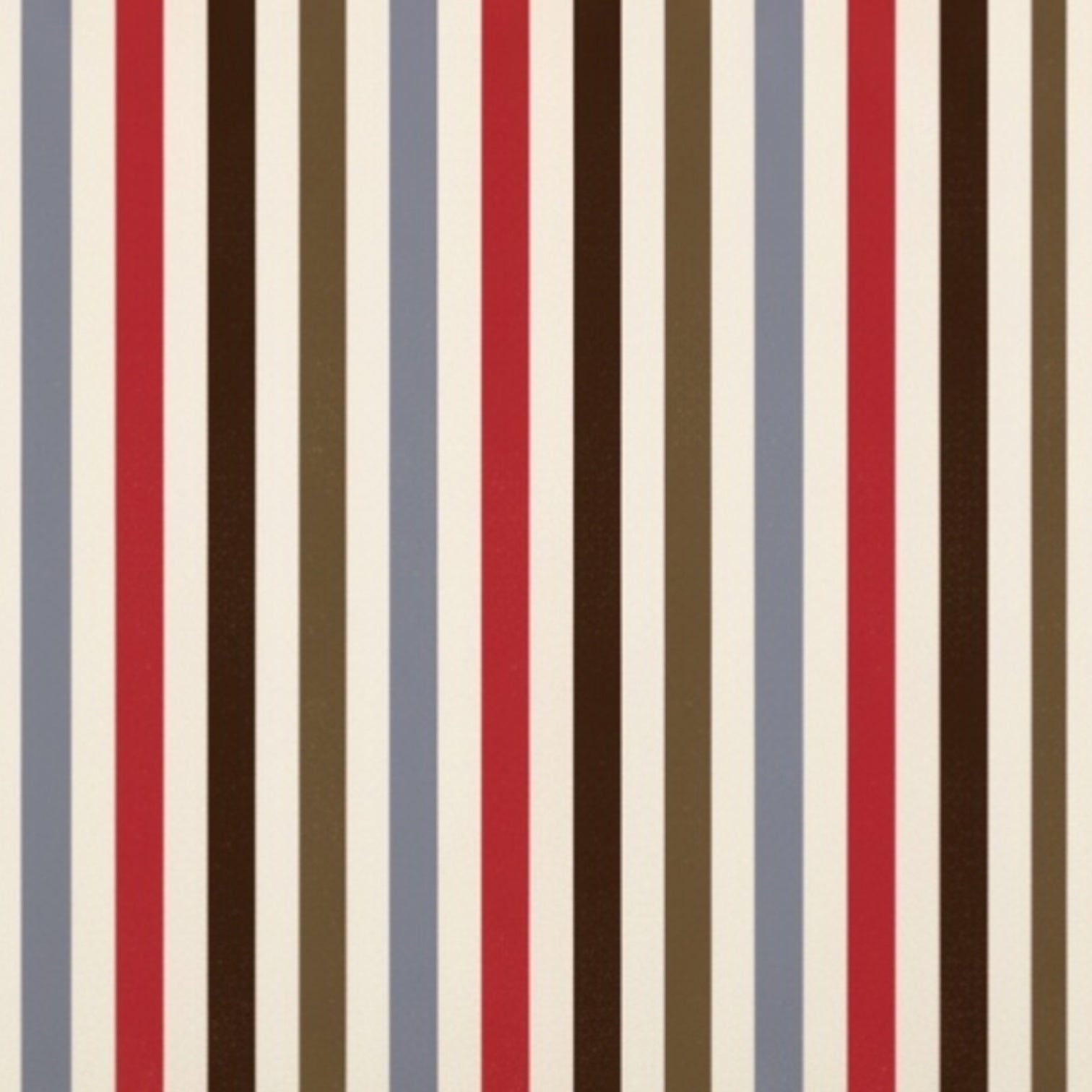 Eclectic Françoise Paviot Rayure Hiver table runner with red, taupe, grey, and brown stripes on airlaid material.