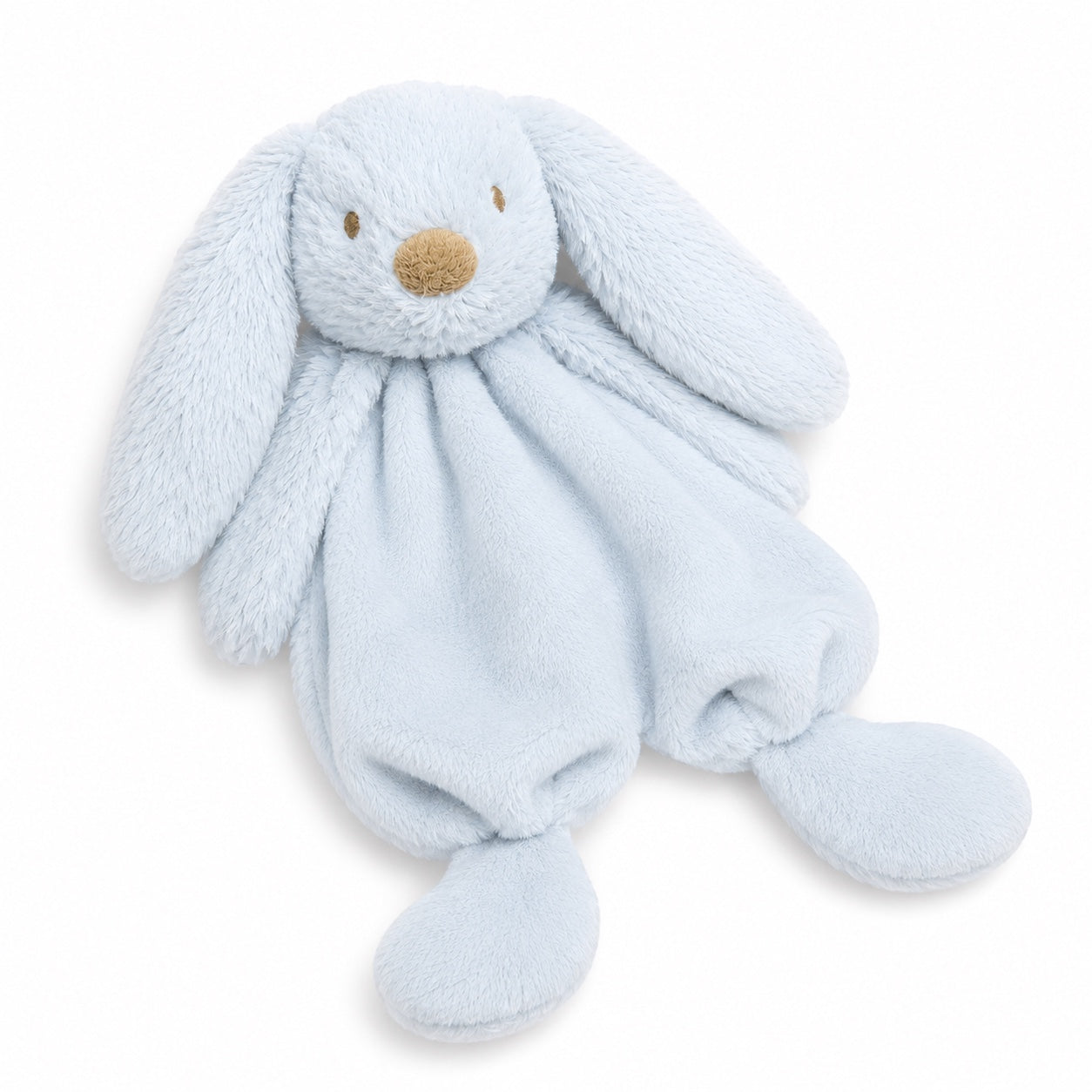 Eclectic Peluche powder blue plush bunny comfort blanket with floppy ears for babies