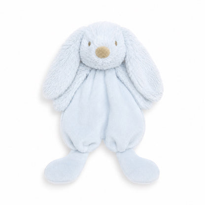 Eclectic Peluche powder blue bunny dou dou comfort blanket made from ultra-soft plush fabric with floppy ears.