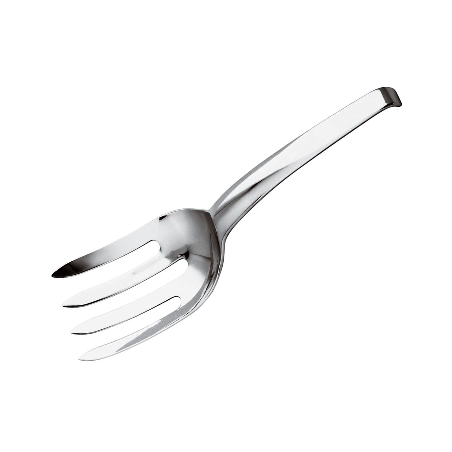 Eclectic Sambonet Living spaghetti fork in mirror-polished 18/10 stainless steel with four prongs