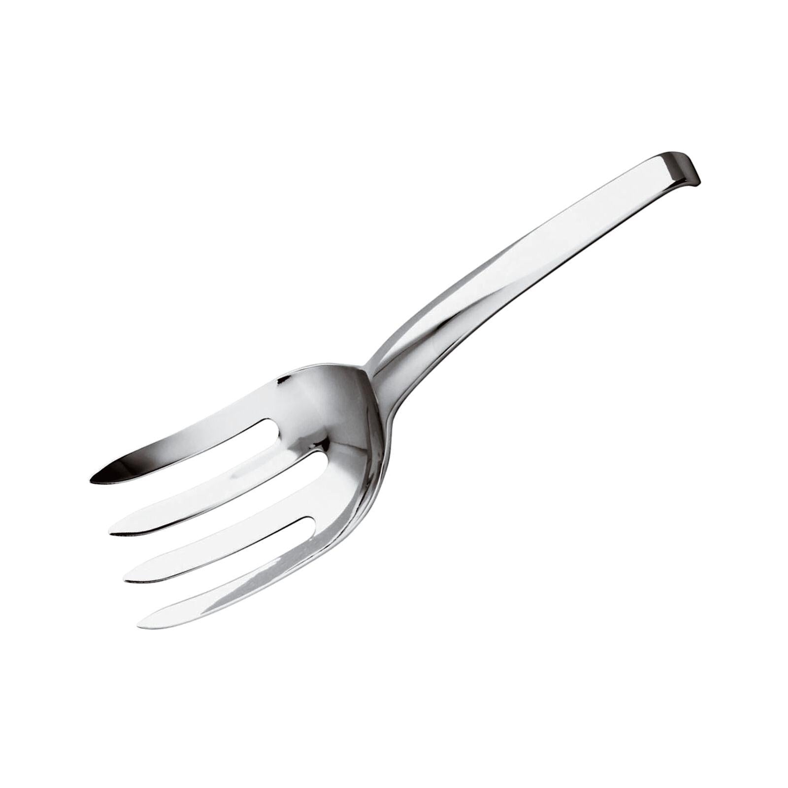 Eclectic Sambonet Living spaghetti fork in mirror-polished 18/10 stainless steel with four prongs