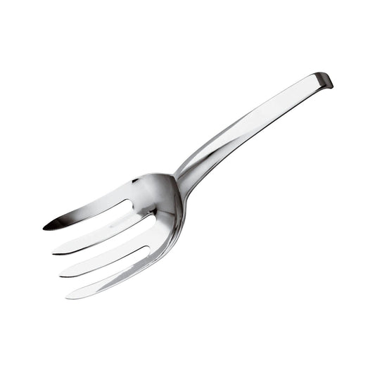 Eclectic Sambonet Living spaghetti fork in mirror-polished 18/10 stainless steel with four prongs