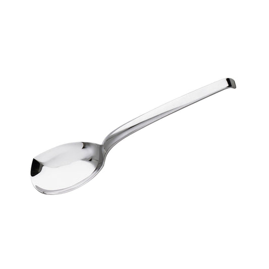 Eclectic Sambonet Living serving spoon in mirror-polished 18/10 stainless steel with a 39 cm contoured design.