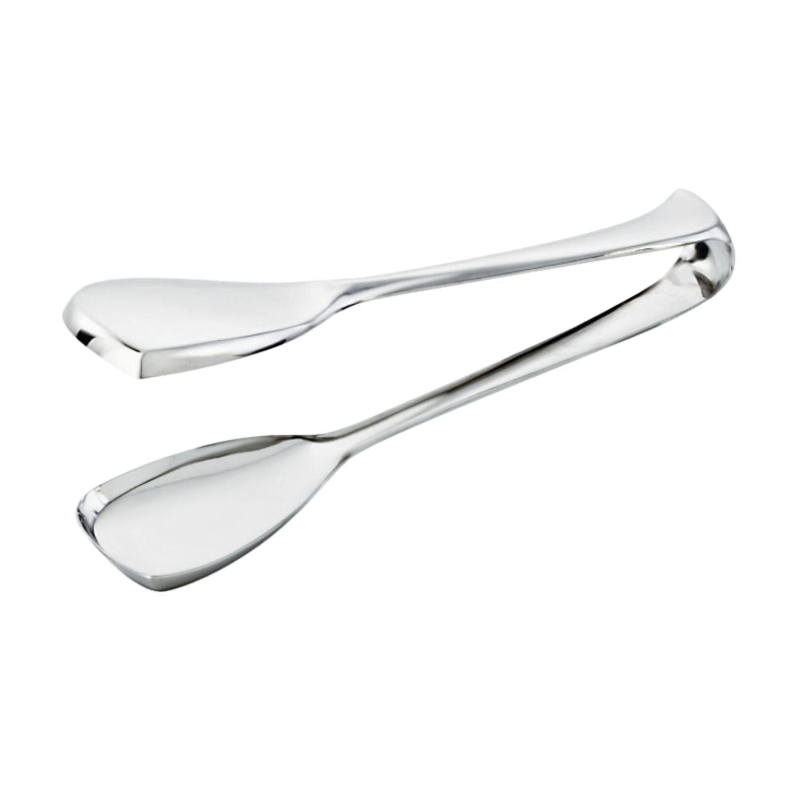 Eclectic Sambonet Living 18cm stainless steel bread and pastry tongs with a polished mirror finish.