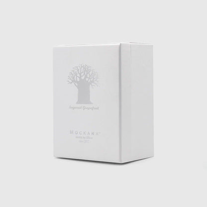 Eclectic Sugared Grapefruit wooden top diffuser in a premium white silk-lined presentation box
