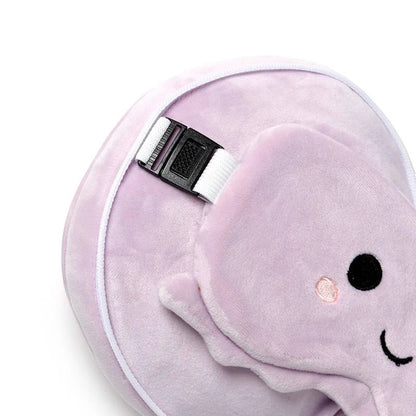 Eclectic Wendy the Octopus Relaxeazzz plush travel pillow and matching eye mask in soft light purple polyester.