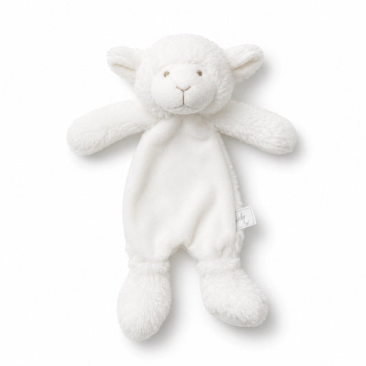 Eclectic white monkey dou dou plush toy made of ultra-soft fabric, perfect for baby comfort and sensory play.