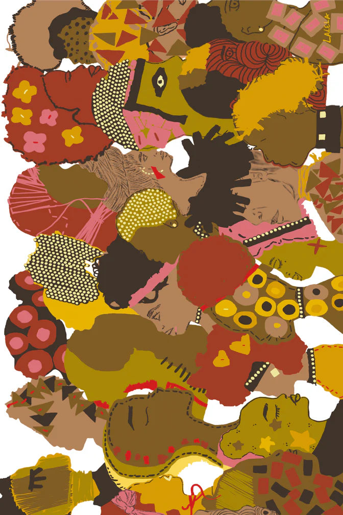 Faces Scarf - Lalela Scarf - Cotton Scarf - view 3