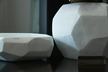 Cubistic Opal Glass Vase 27 cm - Guaxs - view 5