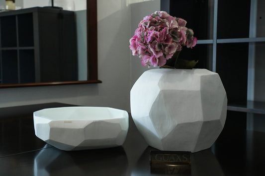 Cubistic Opal Glass Vase 27 cm - Guaxs - view 2