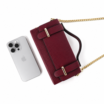Athina Leather Box Crossbody Bag - The Italian Edit - Box Bag - view 5