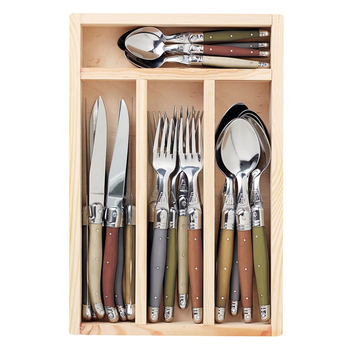 Laguiole Mineral Cutlery Set 24-Piece - Jean Dubost - Full Cutlery Set - view 7