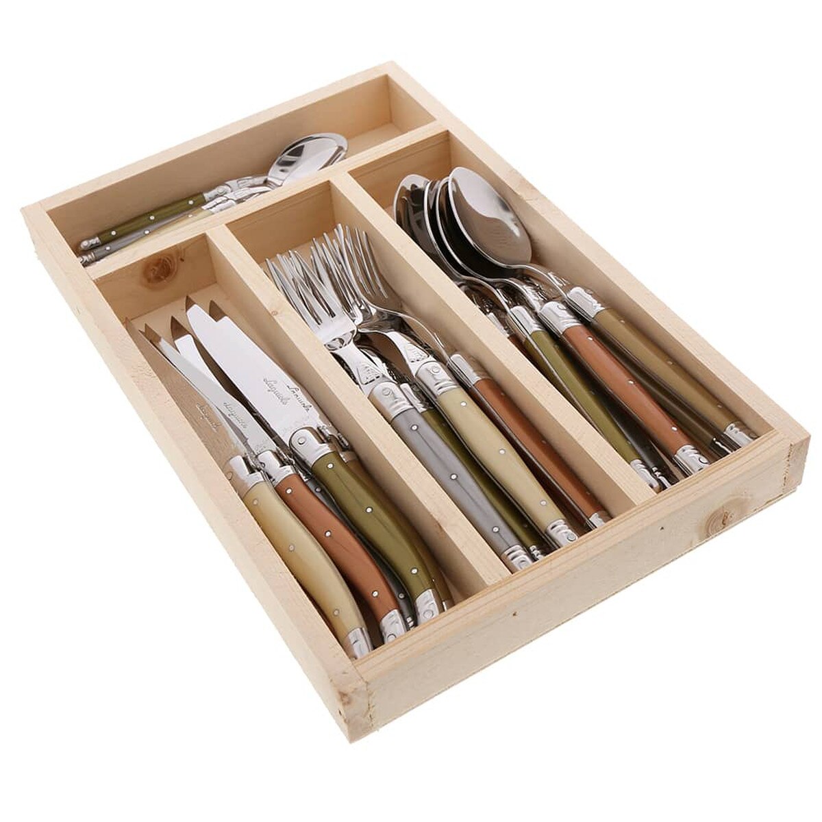 Laguiole Mineral Cutlery Set 24-Piece - Jean Dubost - Full Cutlery Set - view 6